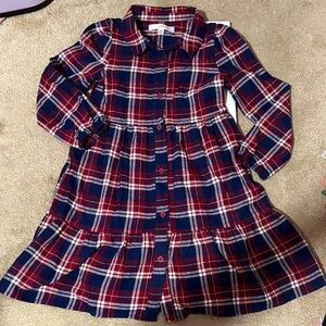 Biscotti Red and Blue Plaid Kids Dress